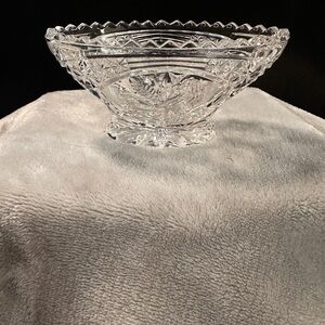 Elegant Clear‎ Crystal Footed Bowl
